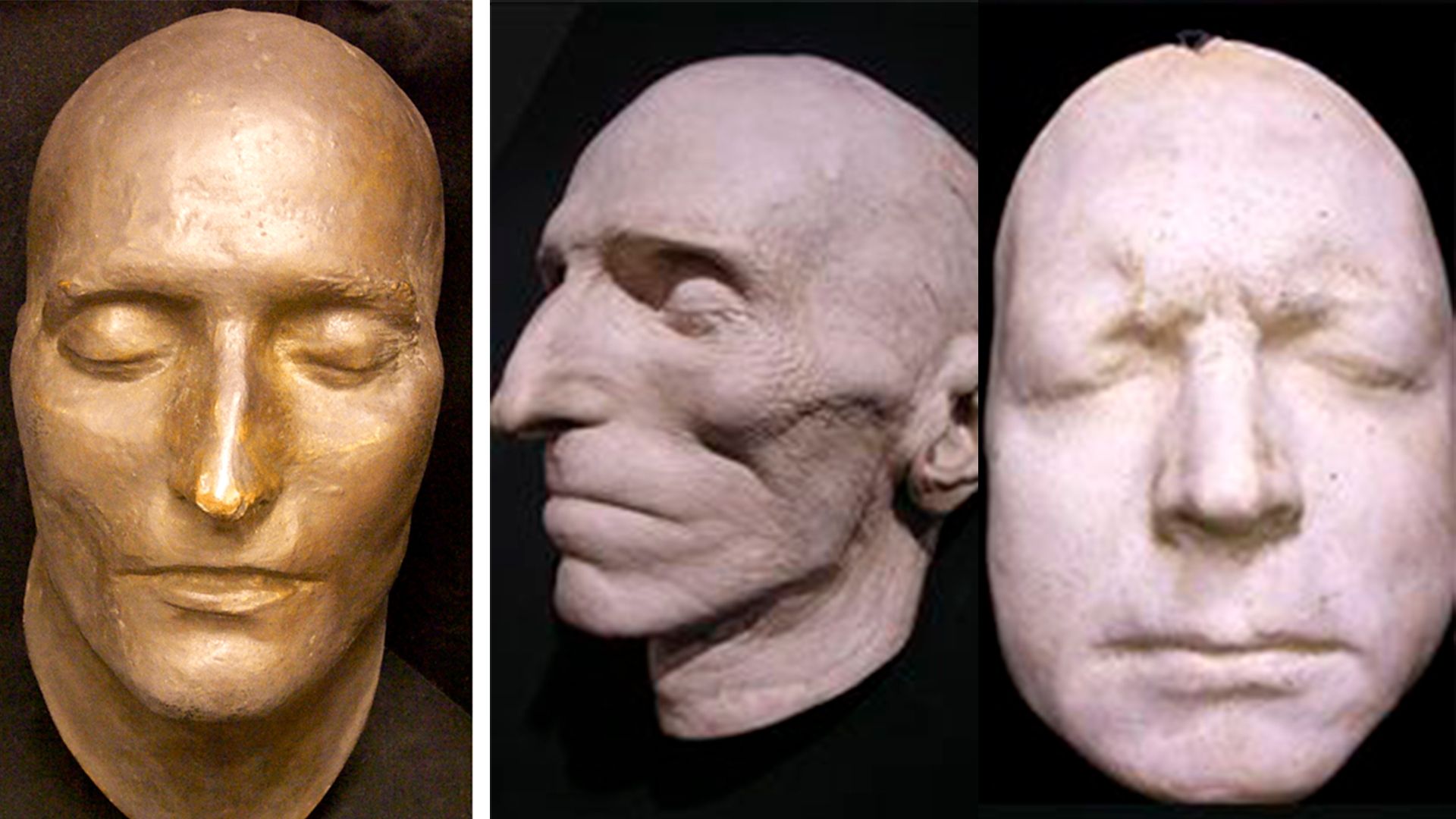 👺 Máscaras Mortuorias Famosas. Diez retratos de la muerte para la Historia