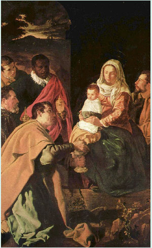 Cuadro de Diego Velázquez. La Adoración de los Reyes Magos. 1619