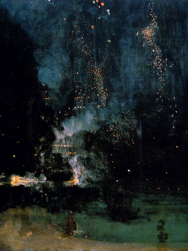 Nocturno en negro y oro: el cohete cayendo. 1875 