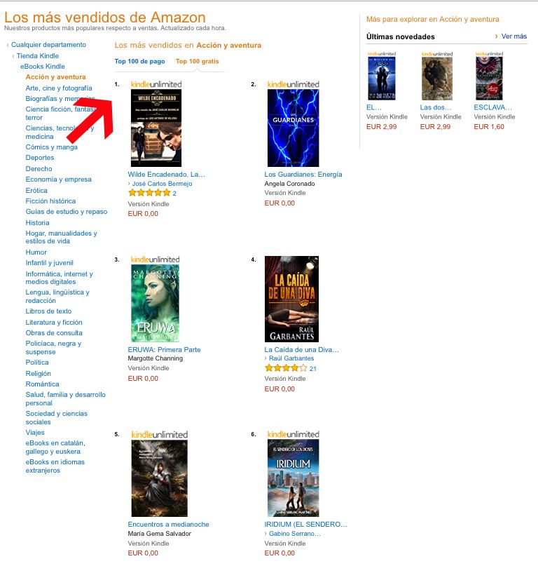 WILDE ENCADENADO Numero 1 en AMAZON