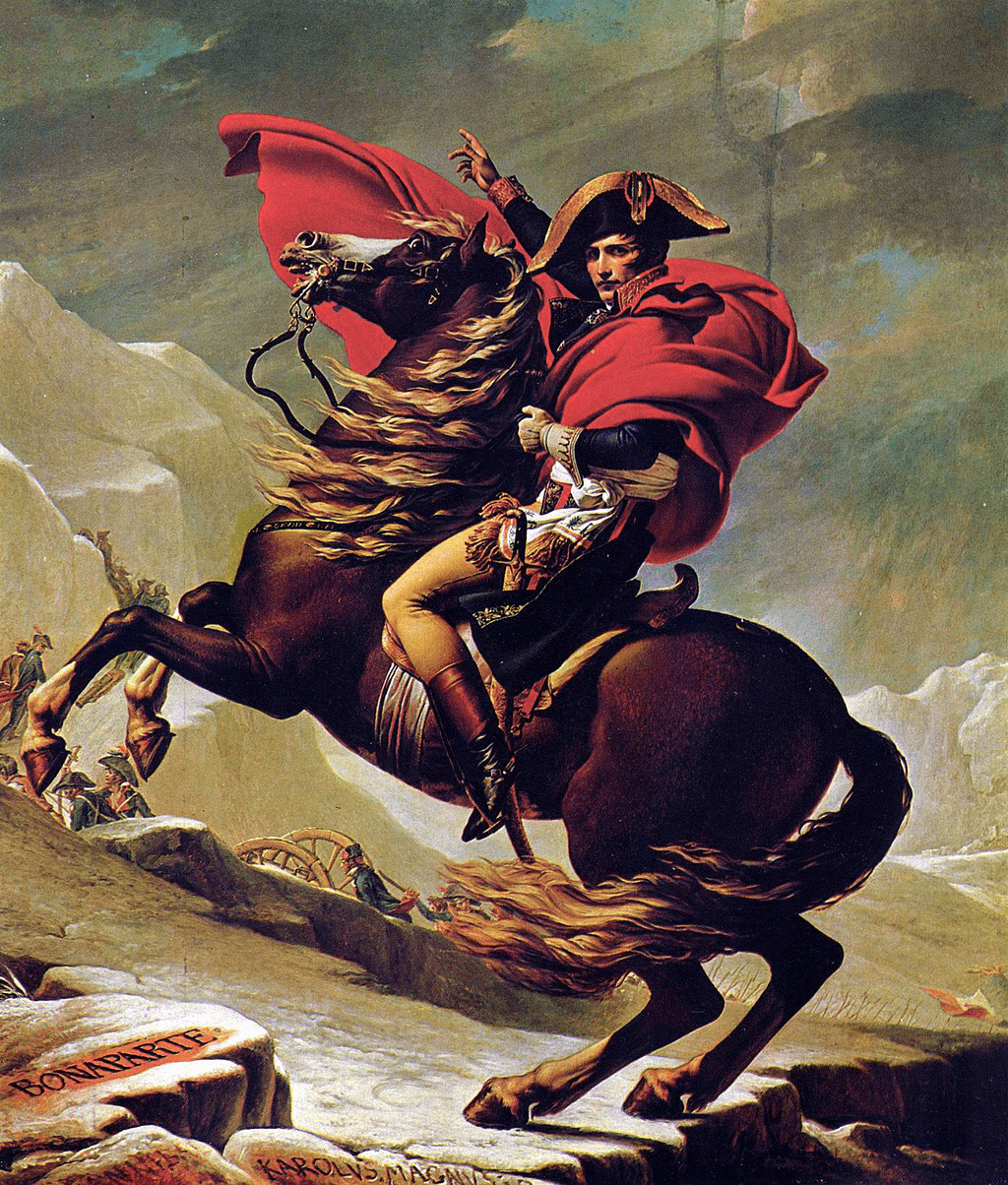 Napoleón cruzando los Alpes. Versión definitiva 