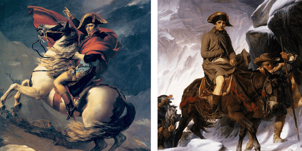 Napoleón cruzando los Alpes: entre el arte y la propaganda