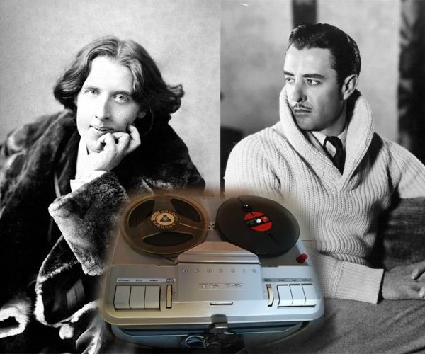 ¿Las voces reales de Rodolfo Valentino y Oscar Wilde?