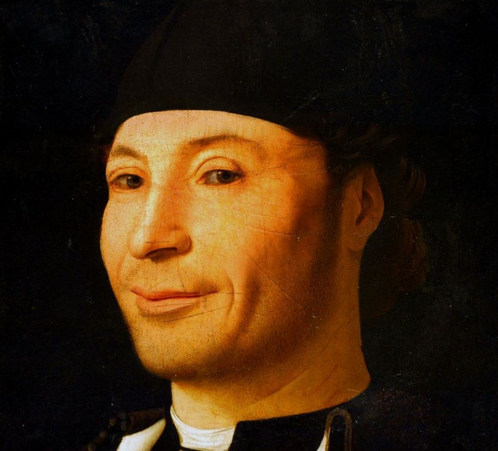 Antonello da Messina, Ritratto d’uomo (Ritratto di ignoto marinaio), 1470 Detalle. Fondazione Culturale Mandralisca, Cefalù
