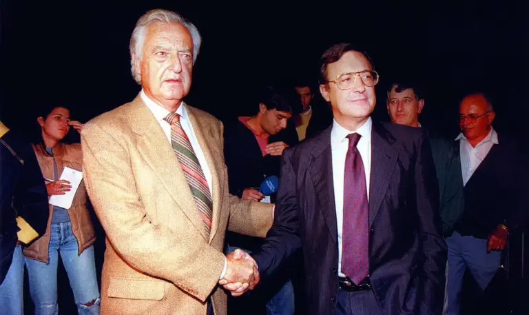florentino pérez y ramon mendoza en las elecciones a la presidencia del Real Madrid