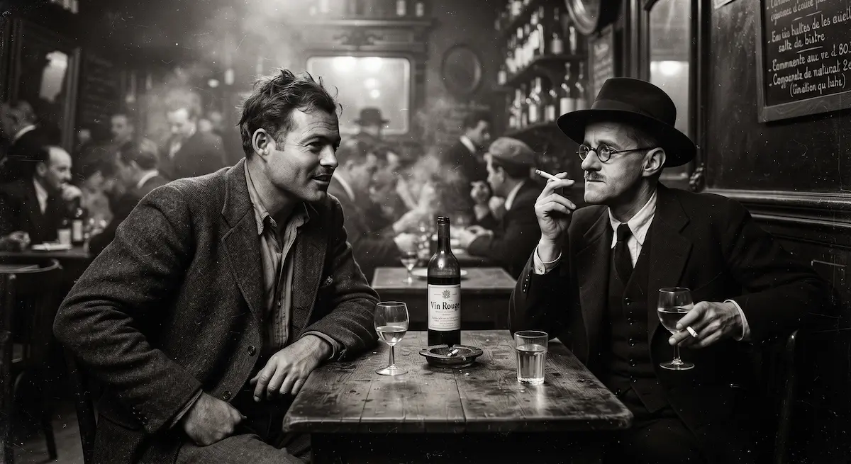 Hemingway y Joyce: El Choque de Dos Mundos: El Titán Ciego y el Joven Corresponsal