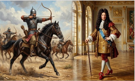 Botas con tacón alto utilizadas originalmente por la caballería persa para encajar en los estribos.